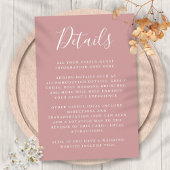 Stof Roze Script Gast Informatie Details Informatiekaartje