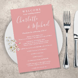 Stof Roze Script Gast Trouwweekend Programma