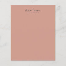 Stof Roze Script Minimalistische Zakelijke Briefpa