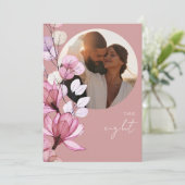 Stof Roze Transparante Bloem Foto Tafelnummer (Staand voorkant)