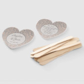 Stof Roze Trouwpartij Handwaaier (Niet-gemonteerd)