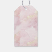 Stof roze wilde bloem bedank kaartjes – Boho W Cadeaulabel (Achterkant)