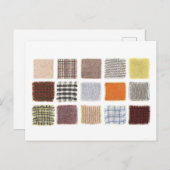 Stof Sample/Swatch Briefkaart (Voorkant / Achterkant)