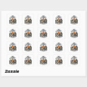 Stof Sterren Tweede Kans Western Design Vierkante Sticker (Vel)