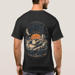 Stof sterren tweede kansen western ontwerp t-shirt