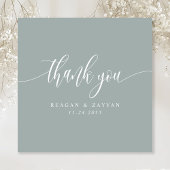 Stof Stof Minimalistische Script Bruiloft Bedankkaart