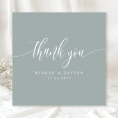 Stof Stof Minimalistische Script Bruiloft Bedankkaart