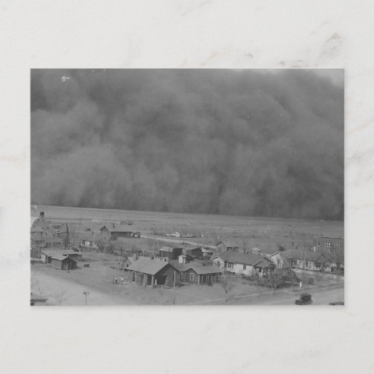 Stof Storm bij de Aanpak van Rolla Kansas in 1935 Briefkaart (Voorkant)