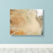 Stof storm in het Midden-Oosten Canvas Afdruk (Insitu (Houten vloer))