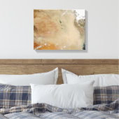 Stof storm in het Midden-Oosten Canvas Afdruk (Insitu (Slaapkamer))