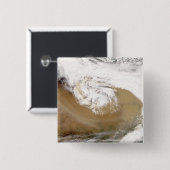 Stof storm in Noord-China 2 Vierkante Button 5,1 Cm (Voorkant /achterkant)