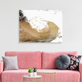 Stof storm in Noord-China Canvas Afdruk (Insitu (Woonkamer))