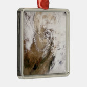 Stof storm in Noord-China Metalen Ornament (Rechts)