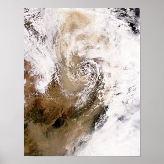 Stof storm in Noord-China Poster (Voorkant)