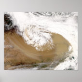 Stof storm in Noord-China Poster (Voorkant)