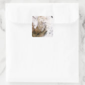 Stof storm in Noord-China Vierkante Sticker (Tas)