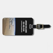 Stof Storm over de Zeeen van de Sahara. Bagagelabel (Voorkant horizontaal)