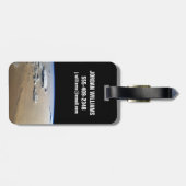 Stof Storm over de Zeeen van de Sahara. Bagagelabel (Achterkant horizontaal)