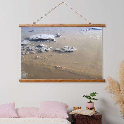 Stof Storm over de Zeeen van de Sahara. Hangend Wandkleed (Slaapkamer)