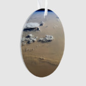 Stof Storm over de Zeeen van de Sahara. Ornament (voorkant)