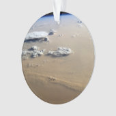 Stof Storm over de Zeeen van de Sahara. Ornament (voorkant)