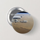 Stof Storm over de Zeeen van de Sahara. Ronde Button 5,7 Cm (Voorkant /achterkant)