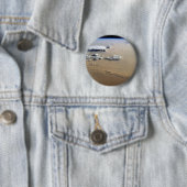Stof Storm over de Zeeen van de Sahara. Ronde Button 5,7 Cm (In situ)
