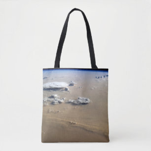 Stof Storm over de Zeeen van de Sahara. Tote Bag