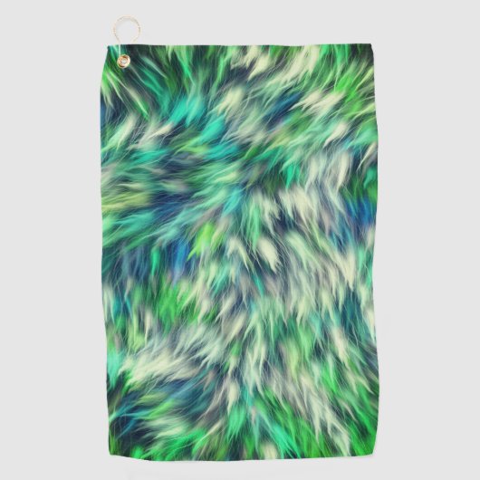 Stof Textuur Groen Bont Design-68745 Golfhanddoek (Voorkant)