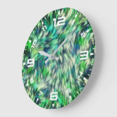 Stof Textuur Groen Bont Design-68745 Grote Klok (Hoek)