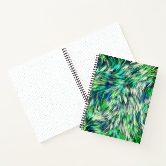 Stof Textuur Groen Bont Design-68745 Notitieboek (Binnen)