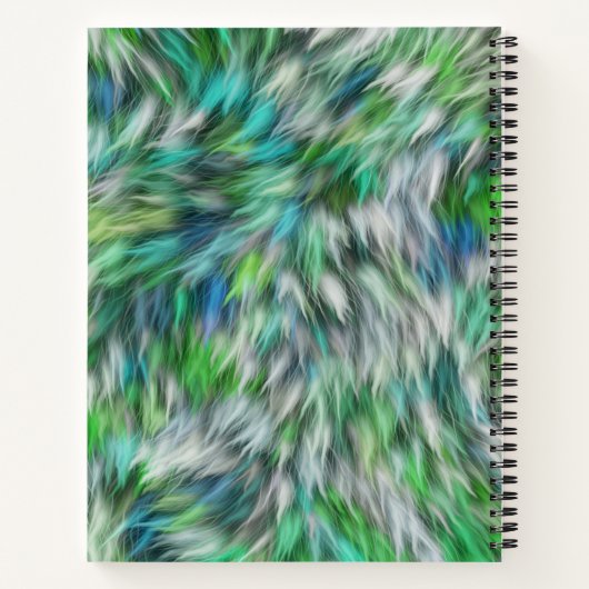 Stof Textuur Groen Bont Design-68745 Notitieboek (Achterkant)