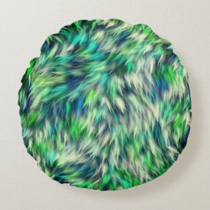 Stof Textuur Groen Bont Design-68745 Rond Kussen