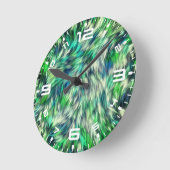 Stof Textuur Groen Bont Design-68745 Ronde Klok (Hoek)