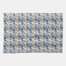  stof Toile de Jouy Frankrijk Blauwe bloemen