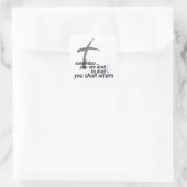 stof tot stof vierkante sticker (Tas)