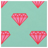 Stof: Turquoise & roze edelstenen Stof (Close Up)