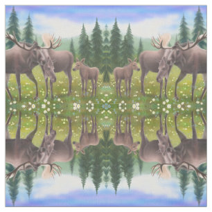 Stof van de familie Alaskan Moose