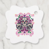 Stof van de huid, roze van het skelet waterverf, H Bedankjes Labels (Achterkant)