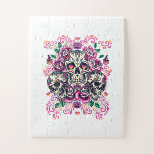 Stof van de huid, roze van het skelet waterverf, H Legpuzzel