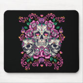 Stof van de huid, roze van het skelet waterverf, H Muismat (Voorkant)