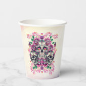 Stof van de huid, roze van het skelet waterverf, H Papieren Bekers (Voorkant)