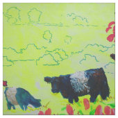 Stof van gebonden Galloway Cow (Swatch)
