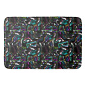 Stof van gekleurde en verdraaide metalen vormen? badmat (Voorkant)