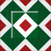 Stof van het Patroon van de Diamant van Kerstmis (Delen)