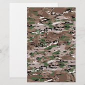 Stof van militaire camouflage briefpapier (Voorkant / Achterkant)