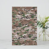Stof van militaire camouflage briefpapier (Staand voorkant)