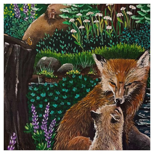 Stof van moederliefdesvos (Swatch)