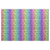 Stof van regenbooghandgeschreven ABC's (Fat Quarter)