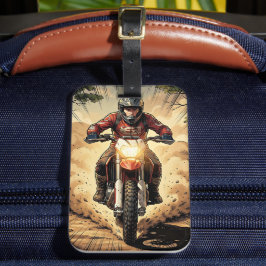 Stof & Vastberadenheid Vol Gas Motocross Bagagelabel